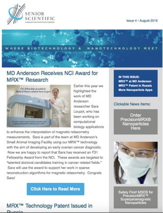 Senior Scientific, a unit of Manhattan Scientifics (MHTX), Reports on MRX Research at MD Anderson