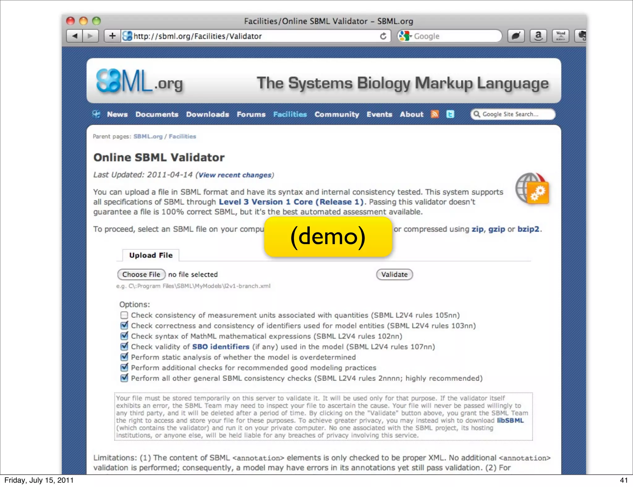 (demo)
                        (Demo)




Friday, July 15, 2011             41
 