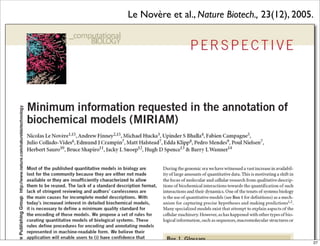 Le Novère et al., Nature Biotech., 23(12), 2005.




                                               27
 