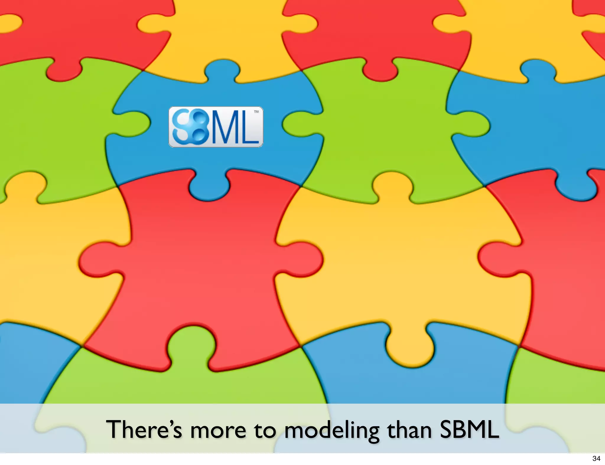 There’s more to modeling than SBML
                                     34
 