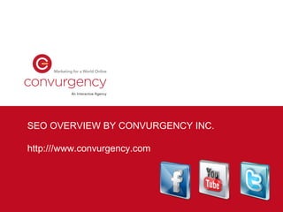 SEO OVERVIEW BY CONVURGENCY INC. http:///www.convurgency.com 