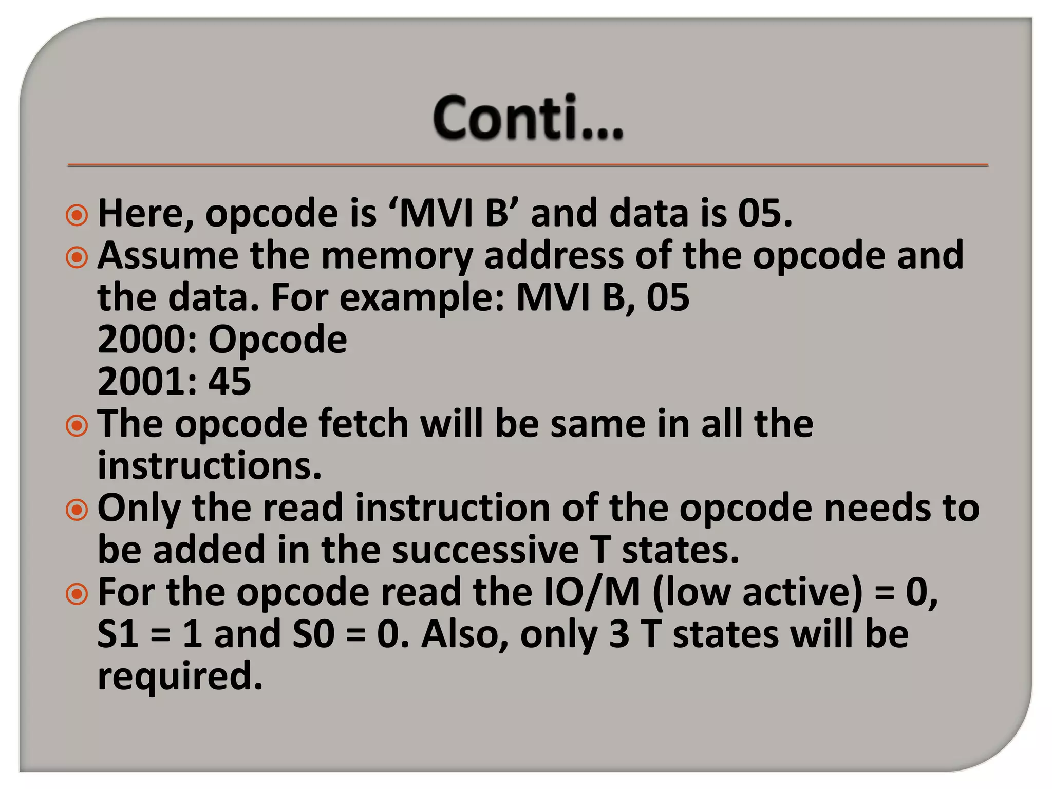 Timing Diagram of MVI Instruction of 8085 Microprocessor | PPTX