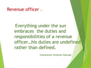 Kerala Land Revenue officer - | PPT