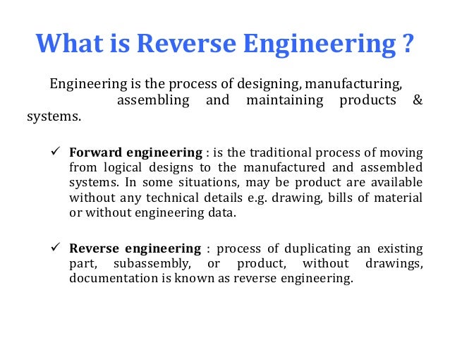 Mi 291 chapter 3 reverse engineering 1 