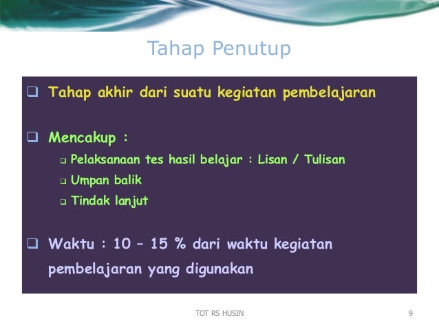 Teknik Melatih TOT Transfusi Darah