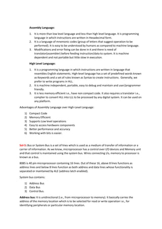 Microprocessors Assignment | PDF