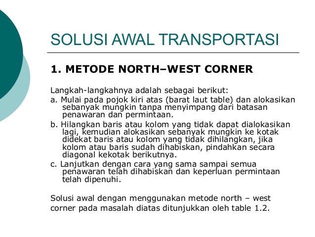 Mi Bab 3 Metode Transportasi