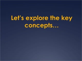Let’s explore the key concepts… 