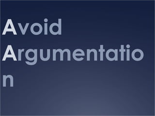 A void  A rgumentation 