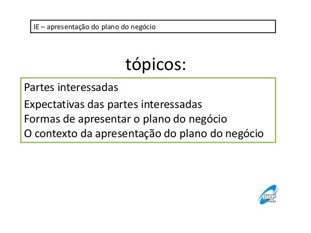 Apresentacao plano de negocios