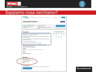 Sappiamo cosa cerchiamo?
 
