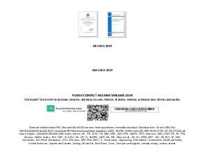 MI 3050-2007
МИ 3050-2007
PLEASE CONTACT KAZAKHSTANLAWS.COM
TO REQUEST YOUR COPY IN RUSSIAN, ENGLISH, GERMAN, ITALIAN, FRENCH, SPANISH, CHINESE, JAPANESE AND OTHER LANGUAGES.
Electronic Adobe Acrobat PDF, Microsoft Word DOCX versions. Hardcopy editions. Immediate download. Download here. On sale. ISBN, SKU.
WWW.KAZAKHSTANLAWS.COM | Immediate PDF Download. Kazakhstan regulations (GOST, SNiP RK, SN RK) norms (PB, NPB, RD RK, SP RK, OST RK, STO RK) and
laws in English. | KAZAKHSTANLAWS.COM; Codes , Letters , NP , POT , RTM , TOI, DBN , MDK , OND , PPB , SanPiN , TR TS, Decisions , MDS , ONTP , PR , SN , TSN,
Decrees , MGSN , Orders , PUE , SNiP , TU, DSTU , MI , OST , R , SNiP RK , VNTP, GN , MR , Other norms , RD , SO , VPPB, GOST , MU , PB , RDS , SP , VRD,
Instructions , ND , PNAE , Resolutions , STO , VSN, Laws , NPB , PND , RMU , TI , Construction , Engineering , Environment , Government, Health and Safety ,
Human Resources , Imports and Customs , Mining, Oil and Gas , Real Estate , Taxes , Transport and Logistics, railroad, railway, nuclear, atomic.
 