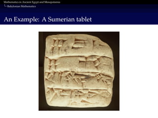 Egyptian Math Tablets Mathematics of Mesopotamia and Egypt.pdf