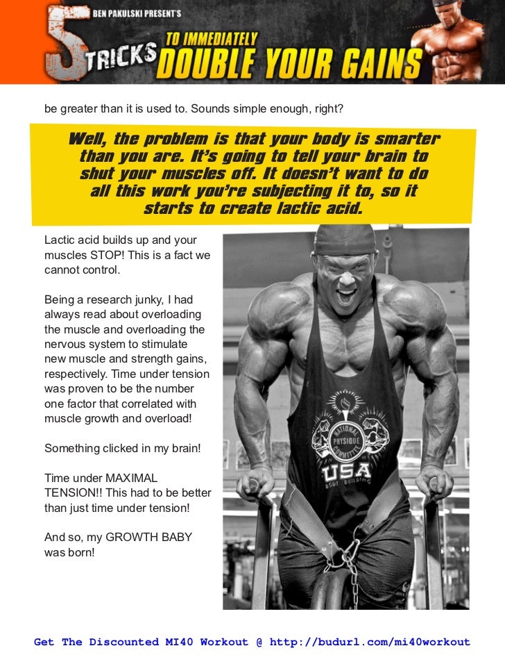 MI40 Bodybuilding Training Program