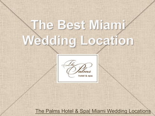 The Best Miami  Wedding Location The Palms Hotel & Spa| Miami Wedding Locations 