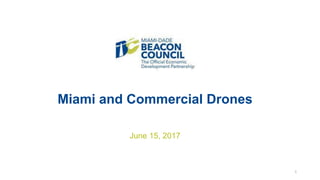 Miami and Commercial Drones
June 15, 2017
1
 