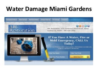 Water Damage Miami Gardens
 