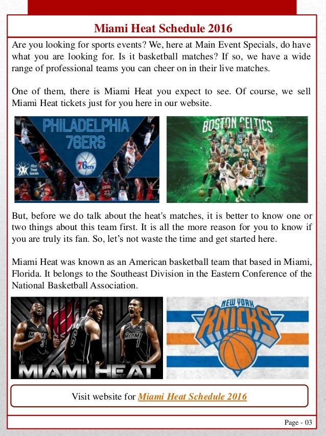 Miami Heat Playoff Tickets