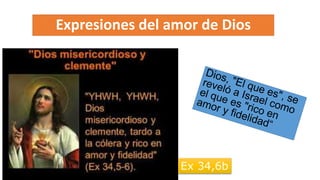 Expresiones del amor de Dios
Ex 34,6b
 