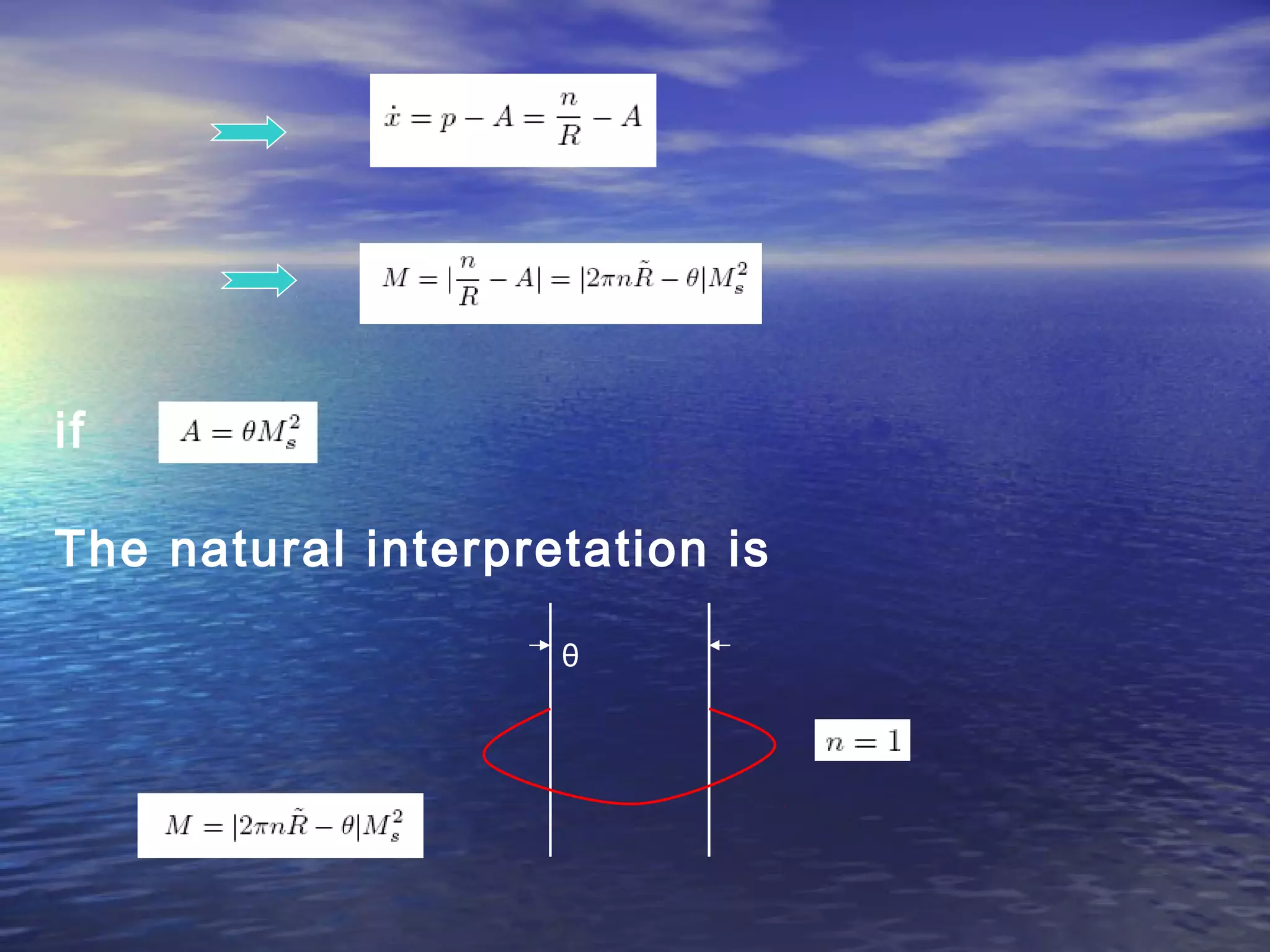 if
The natural interpretation is
θ
 