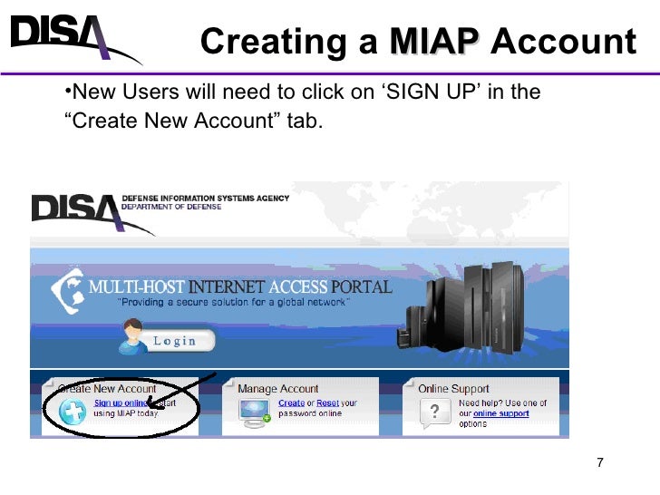 Miap account creation and logon procedures(v1)