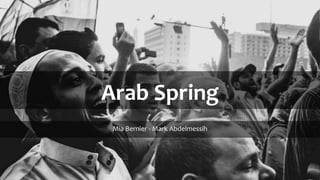 Arab Spring
Mia Bernier - Mark Abdelmessih
 