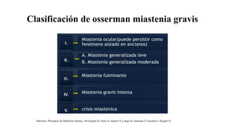 MIASTEMIA GRAVIS modulo de neuriologia med interna | PPTX