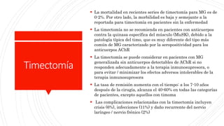 Timectomia Miastenia gravis | PPTX