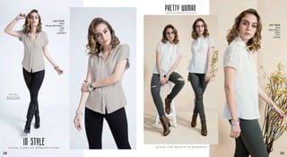 Blusa
ViscosaSatínStretch//
Plata
S,M,L
Cod.177916
S/.69.90
Blusa
ChalisHindú//
Hueso
S,M,L
Cod.178416
S/.84.90
B L U S A C O N E N C A J E E N H O M B R O S
PRETTY WOMANI M P O N I E N D O E S T I L O
IN STYLEB L U S A L L E N A D E R O M A N T I C I S M O
T O T A L
A C T I T U D
2928
 