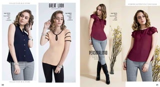 Blusa
Gasa Crepé //
Azul
S, M, L
Cod.172716
S/.42.90
Polo
Viscosa//
Melón
S,M,L
Cod.180815
S/.39.90
Blusa
GasaAmerica//
Vino
S,M,L
Cod.178116
S/.74.90
PERSONALIDADB L U S A E N G A S A
C O N B O B O S E N
H O M B R O S
S I E M P R E A U T É N T I C A Y D E L I C A D A
GREAT LOOKE L E G A N C I A
C O L L E C T I O N M I A S T O R E
C O L L E C T I O N M I A S T O R E
3130
 