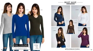 3. GRIS 3. VERDE3. AZULINO
FULL COLORS
N U E S T R O S B A S I C O S S O N P E R F E C T O S
P A R A C U A L Q U I E R O C A S I Ó N .
Y A E L E G I S T E E L T U Y O
MUST HAVE
#POLOSBASICOSMIA
3. ACERO 3. BLANCO
3. MORADO3. NEGRO
Polo
Jersey//
S,M,L
Cod.99215
S/.29.90
3. MARRÓN
3.
7776
 