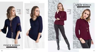 Blusa
GasaBurbuja//
Vino
S,M,L
Cod.178316
S/.89.90
Blusa
ChalisHindú//
Azul
S,M,L,XL
Cod.173616
S/.99.90
Vestipolo
Viscosa//
Azul
S,M,L,XL
Cod.71573
S/.69.90
E V E R FA S H I O N A B L E
GROW WOMAN
POWER WOMAN
S I E M P R E F E M E N I N A
T O T A L A C T I T U D
I M P O N I E N D O E S T I LO
B L U E B LO U S E
76
 