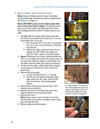 Mazda Miata Front Wheel Bearing Repair PDF