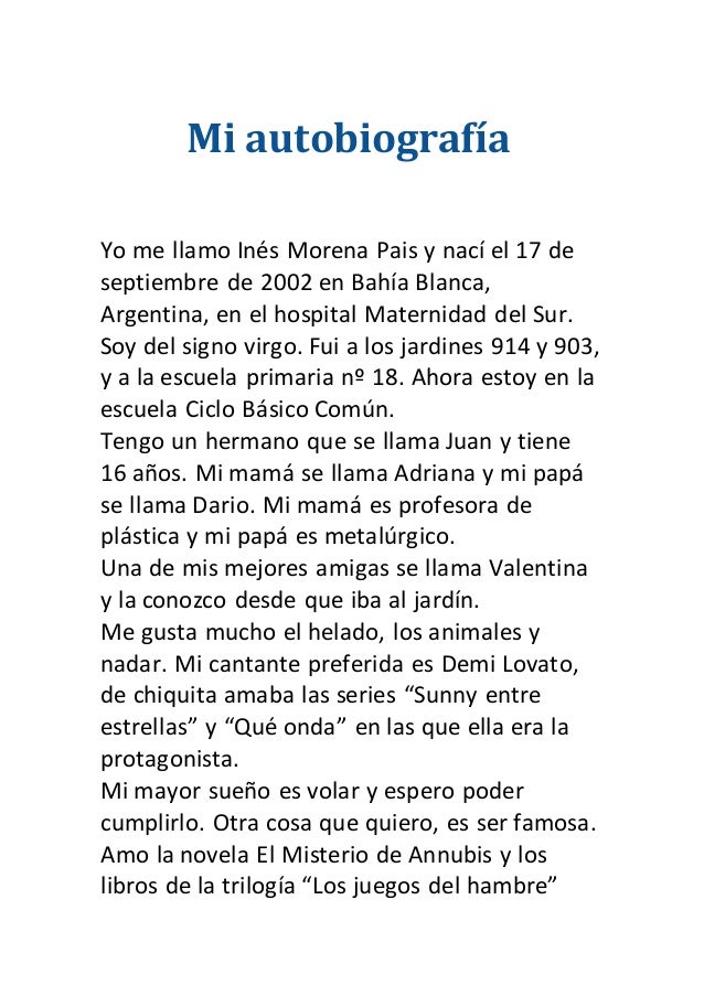 Mi autobiografia.. ines