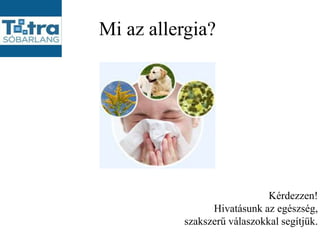 Mi az allergia?
Kérdezzen!
Hivatásunk az egészség,
szakszerű válaszokkal segítjük.
 