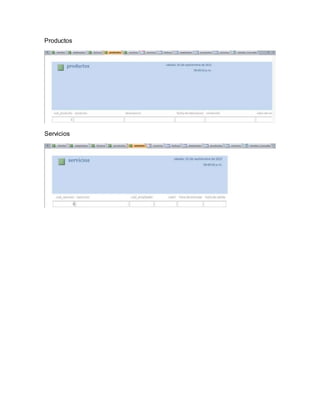 Productos
Servicios
 