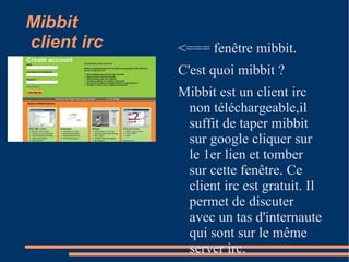 Mibbit  client irc ,[object Object]