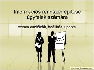 webes eszközök, beállítás, update Információs rendszer építése ügyfelek számára W. Kovács Ágnes (wildgica) 