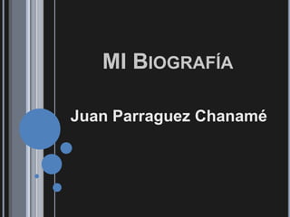 MI BIOGRAFÍA

Juan Parraguez Chanamé
 