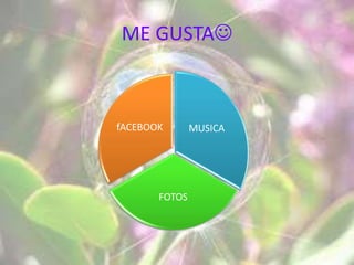 ME GUSTA



fACEBOOK       MUSICA




       FOTOS
 