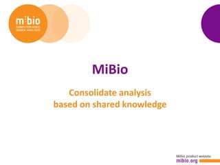 MiBio Consolidateanalysisbasedonsharedknowledge 