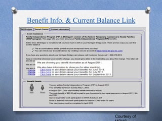 Benefit Info. & Current Balance Link
Courtesy of
 