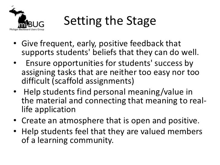 Feedback is more than a score or letter grade Feedback is more than a score or letter grade