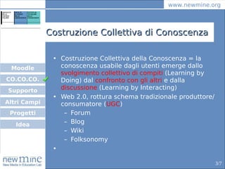 www.newmine.org




              Costruzione Collettiva di Conoscenza

               • Costruzione Collettiva della Cono...
