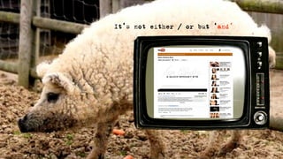 It’s not either / or but ‘and’
 