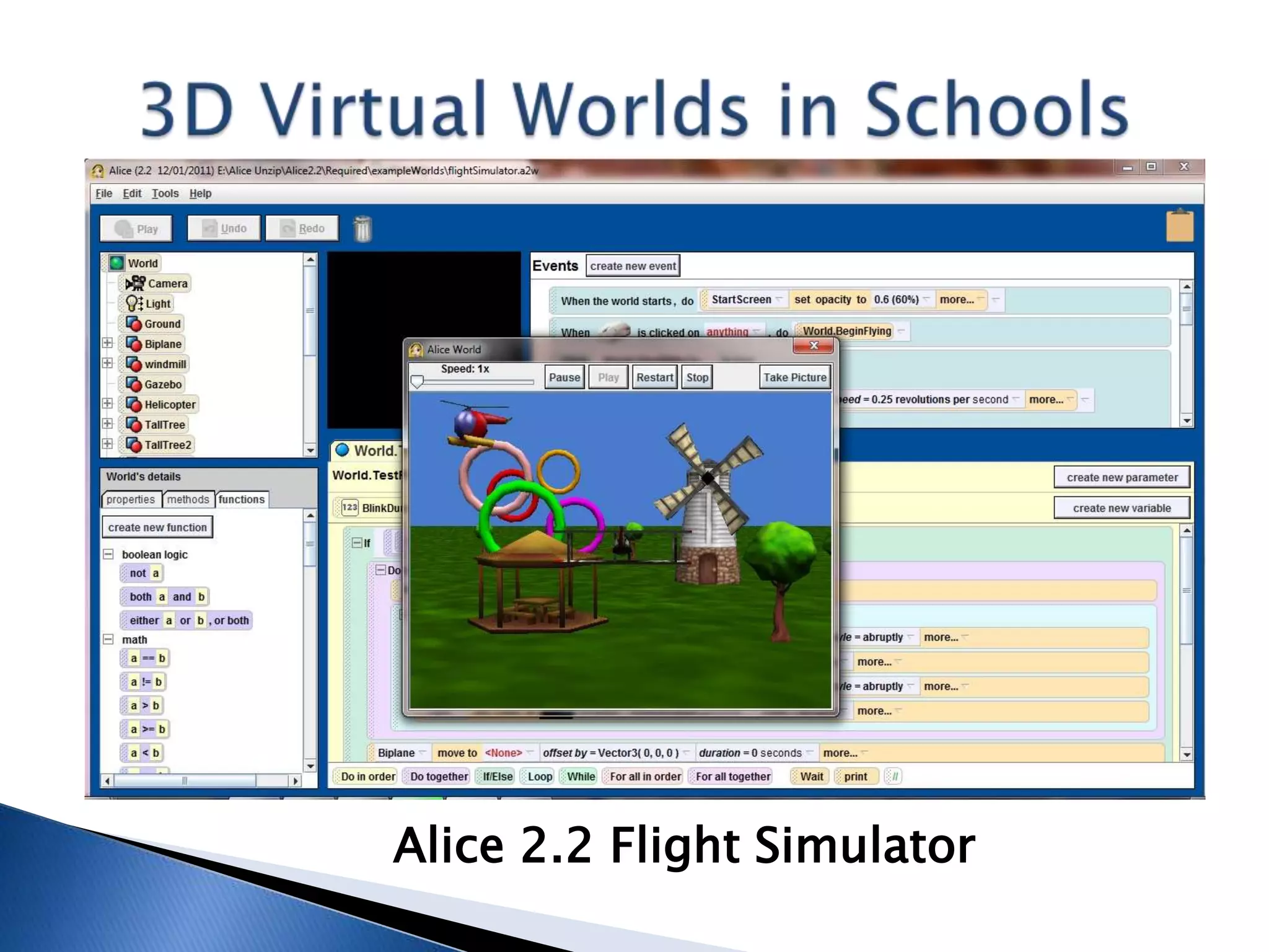Alice 2.2 Flight Simulator
 