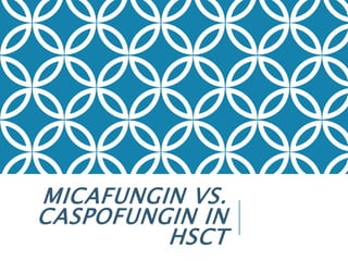 MICAFUNGIN VS.
CASPOFUNGIN IN
HSCT
 