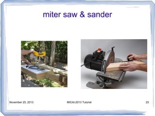 miter saw & sander

November 25, 2013

MICAI-2013 Tutorial

25

 