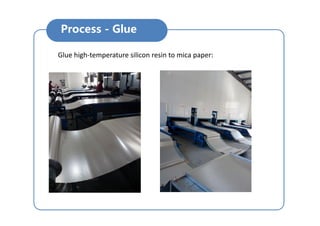 Process - Glue
Glue high-temperature silicon resin to mica paper:
 