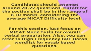 MICAT 2020 exam preparation